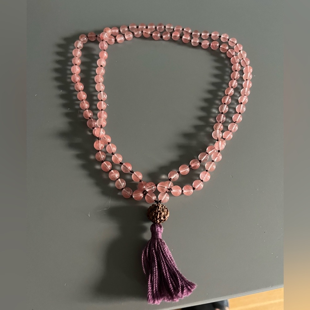 Rose quartz mala beads